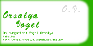 orsolya vogel business card